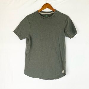 Free Planet Organic Cotton Short Sleeve Tee Green Round Neck Casual